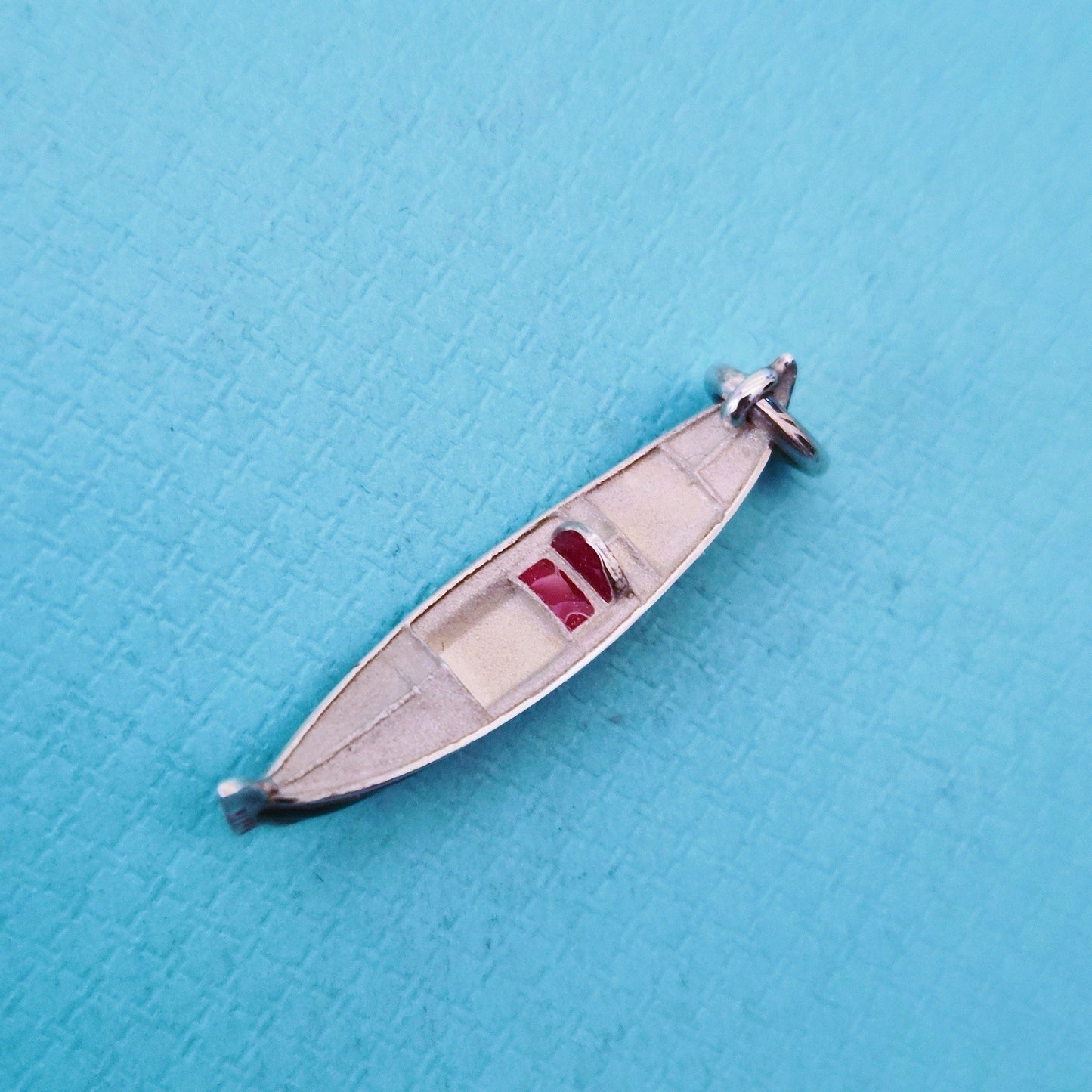 RARE Tiffany & Co. Paloma Picasso Enamel Silver Gondola Boat Charm Pendant