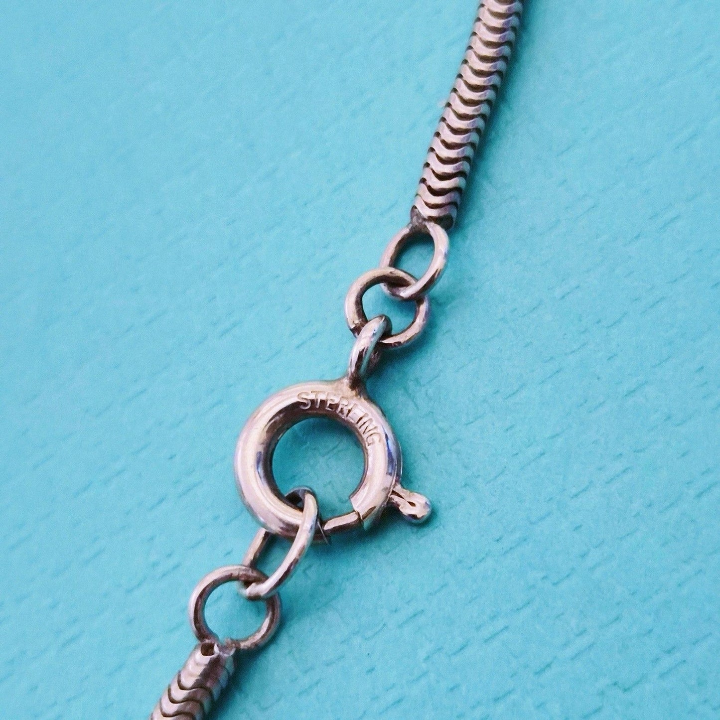 RARE Vintage Tiffany & Co. Snake Chain Bone Sculpture Lariat Silver Necklace