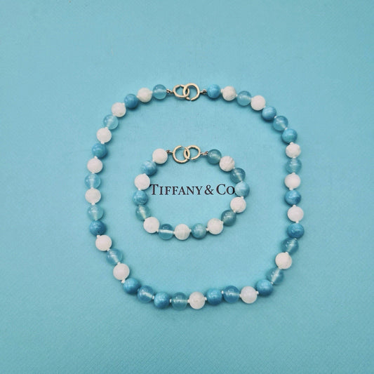 Tiffany & Co. Paloma Picasso Amazonite Moonstone Chalcedony Bracelet Necklace