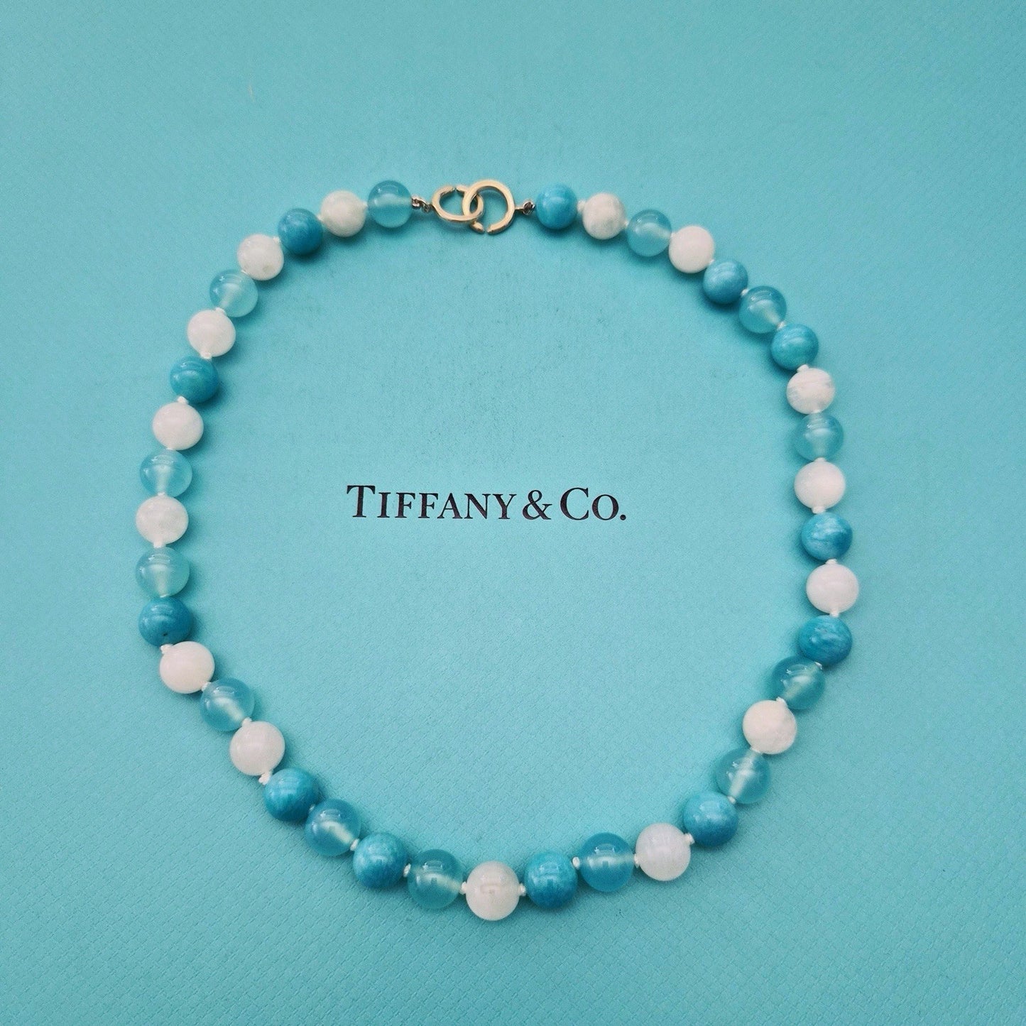 Tiffany & Co. Paloma Picasso Amazonite Moonstone Chalcedony Bracelet Necklace