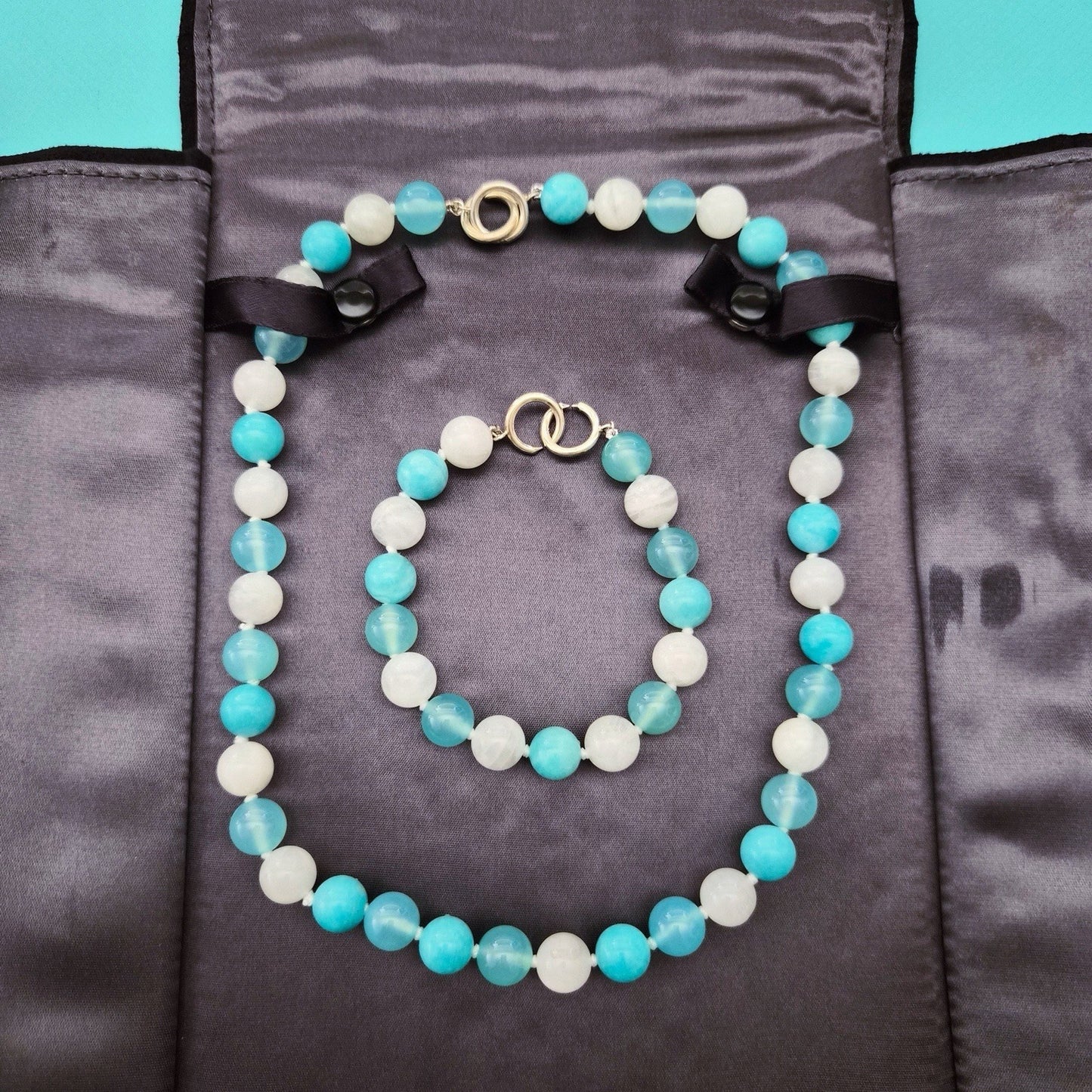 Tiffany & Co. Paloma Picasso Amazonite Moonstone Chalcedony Bracelet Necklace