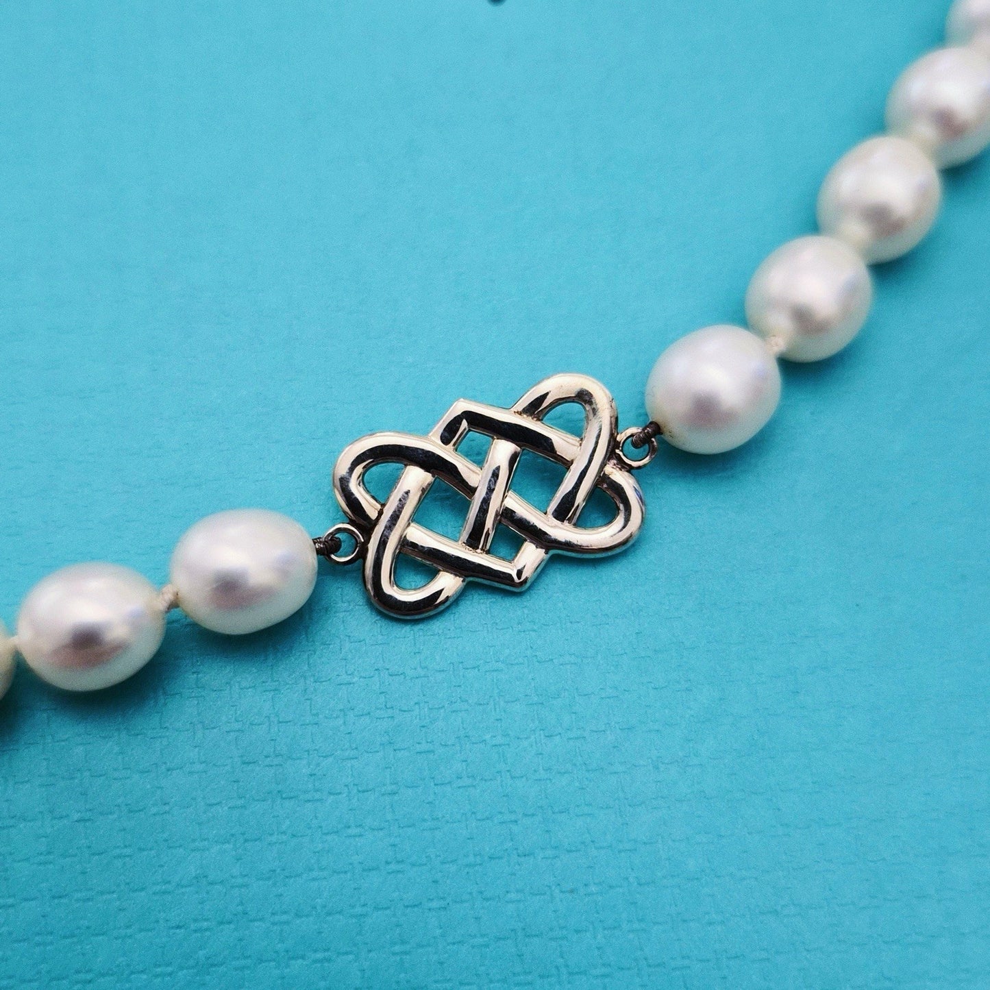 RARE Tiffany & Co. Paloma Picasso Freshwater Pearl Celtic Knot Bead Necklace