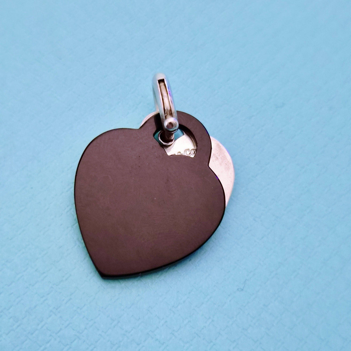 RARE Tiffany & Co. RTT Silver Heart Tag x Onyx Heart Removable Pendant Necklace