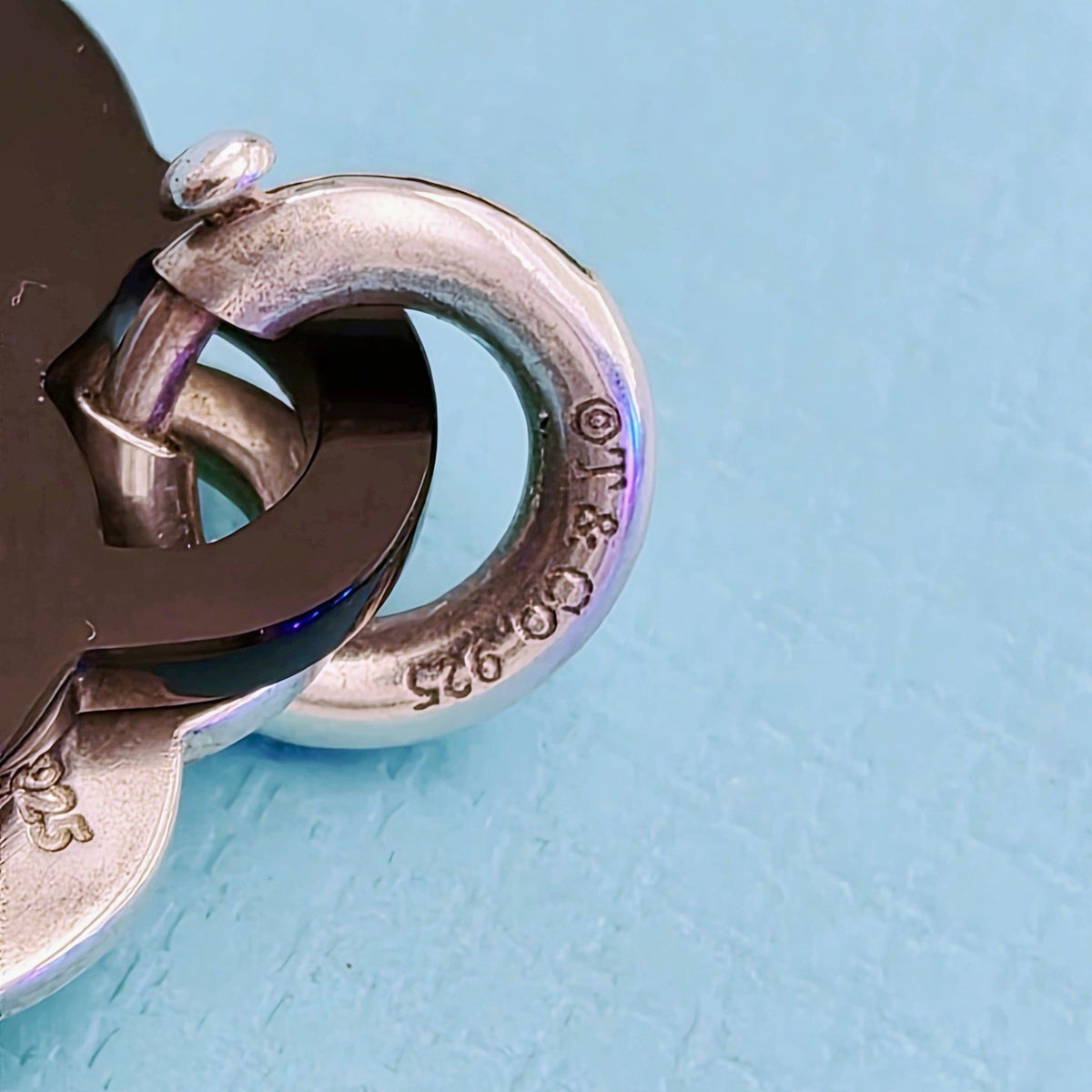 RARE Tiffany & Co. RTT Silver Heart Tag x Onyx Heart Removable Pendant Necklace