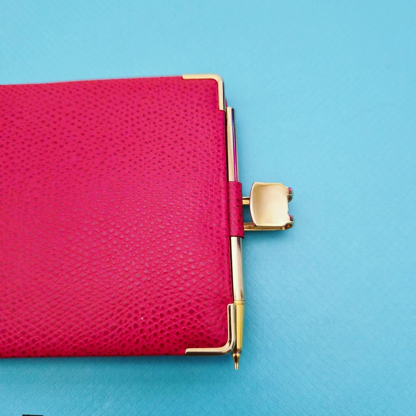 RARE Vintage Tiffany & Co. Red Leather Address Book Planner Gold Tone Pen France