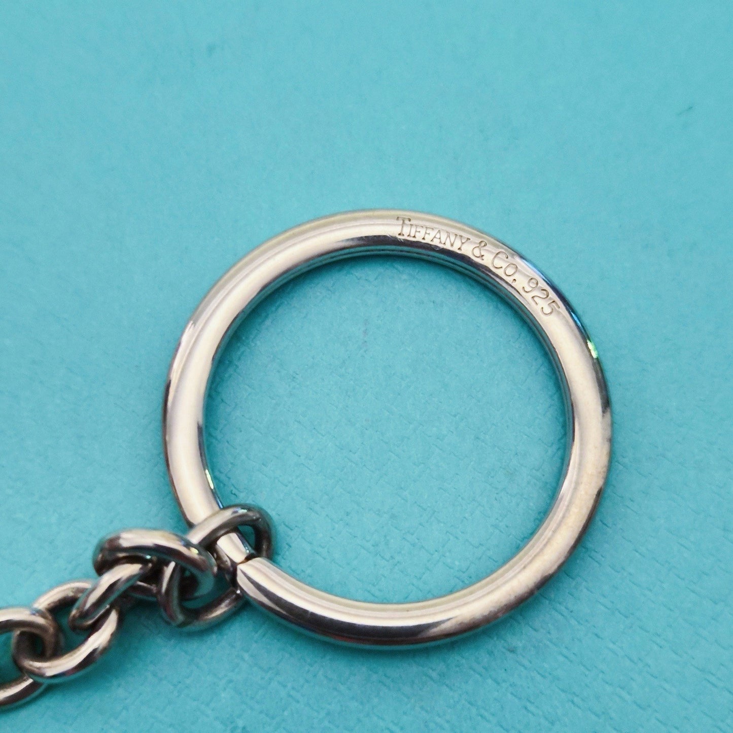 RARE Tiffany & Co. 1837 Retractable Tape Measure Silver Key Ring Keychain