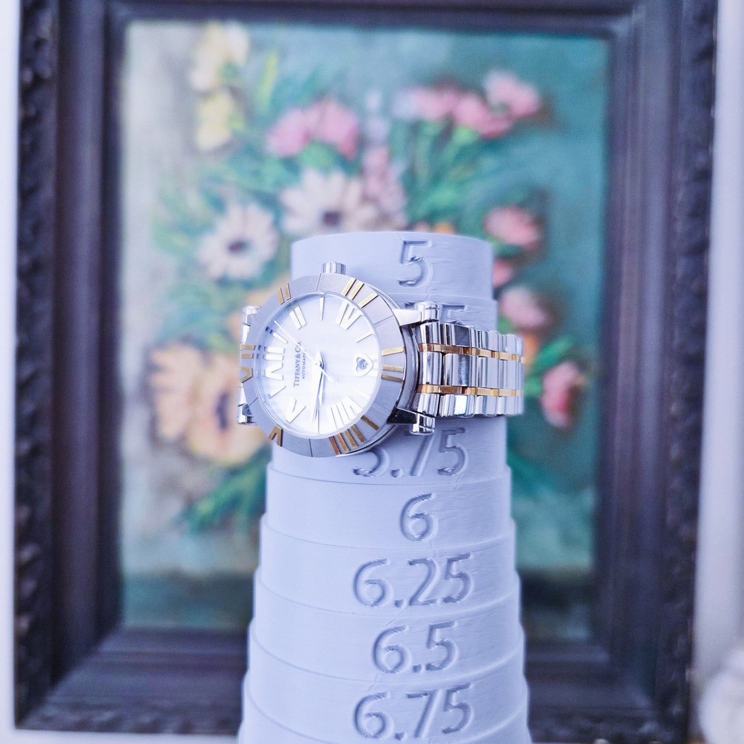 RARE Tiffany & Co. Stainless Steel Ceramic 18k Gold 30mm Atlas Automatic Watch