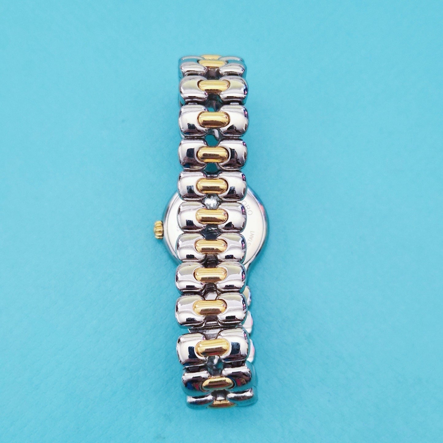 Vintage Tiffany & Co. Tesoro Diamond Black Dial 18K Gold Stainless Steel Quartz