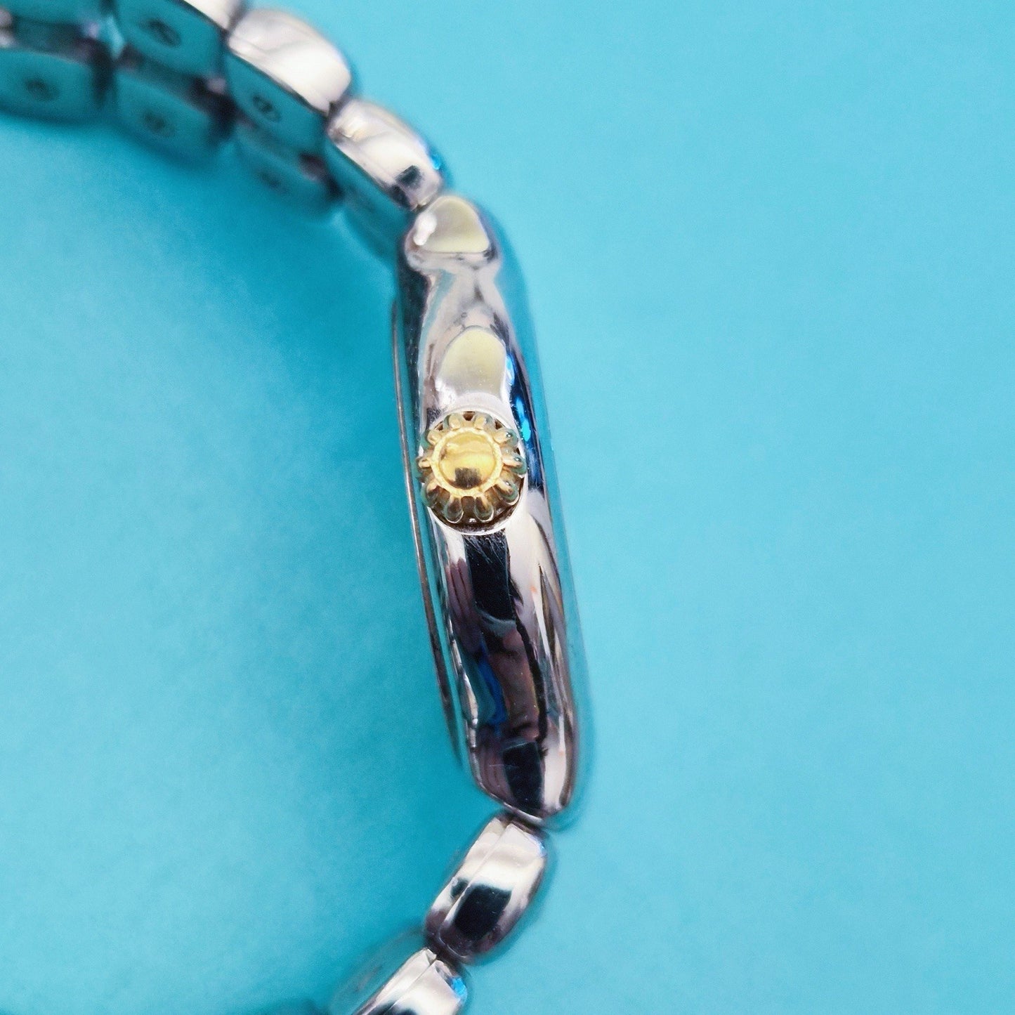 Vintage Tiffany & Co. Tesoro Diamond Black Dial 18K Gold Stainless Steel Quartz
