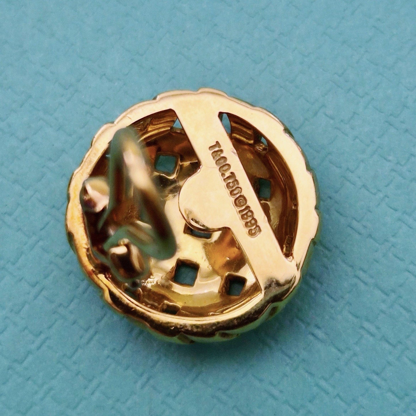 Vintage 1995 Tiffany & Co. Vannerie 18K Yellow Gold Clip-On Earrings