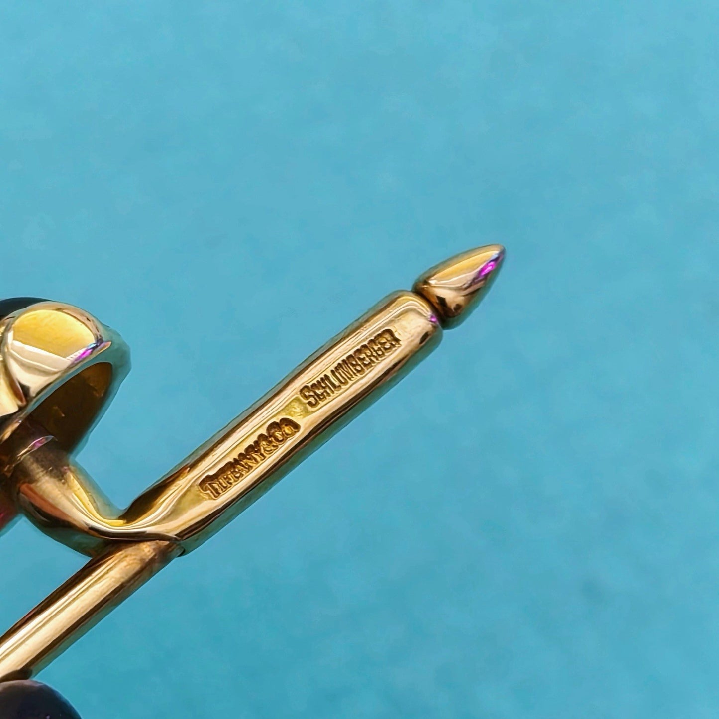 RARE Vintage Tiffany & Co. Schlumberger 18k Gold & Black Enamel Shirt Studs Set