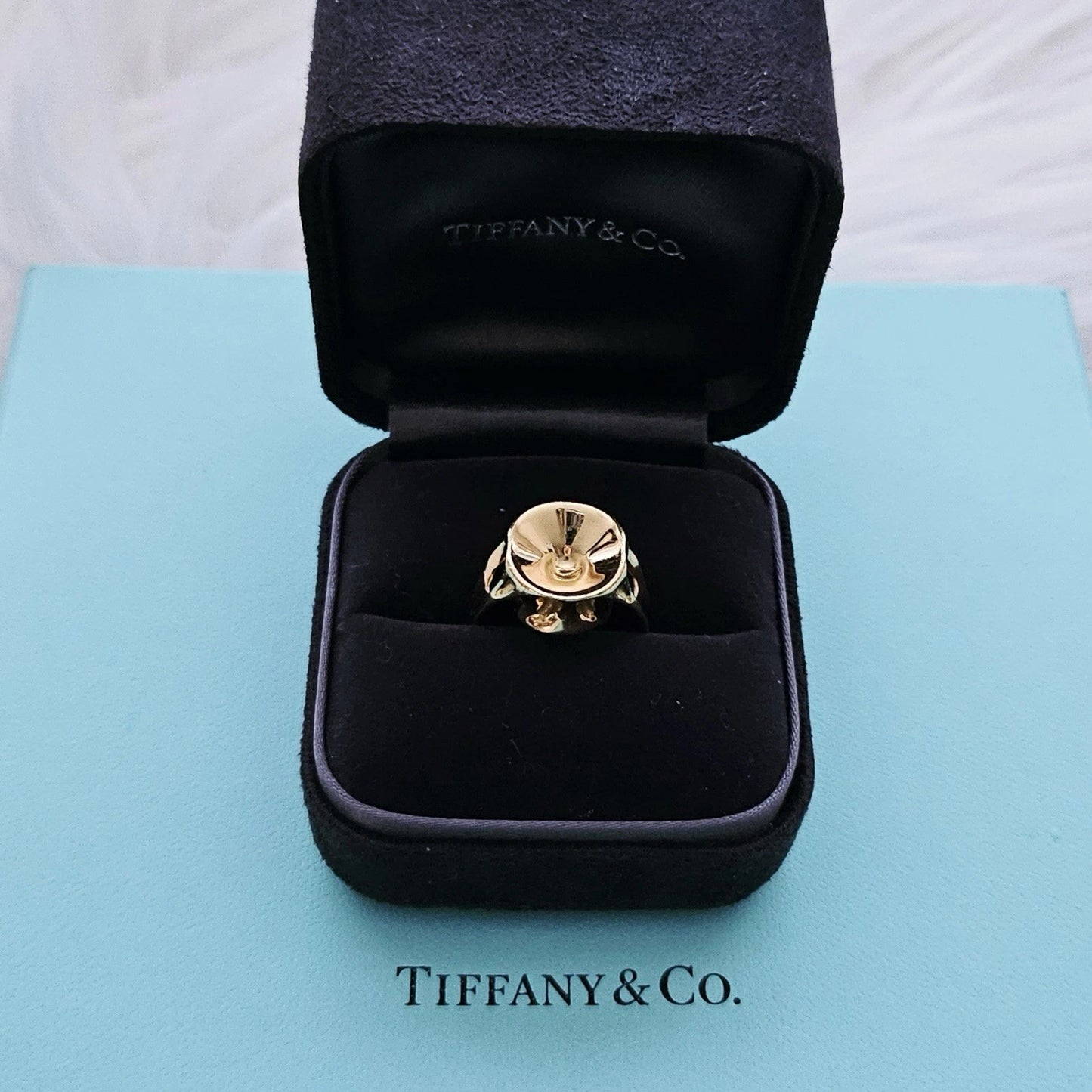 RARE Vintage 1985 Tiffany & Co. Elsa Peretti Sculptural 18k Yellow Gold Ring