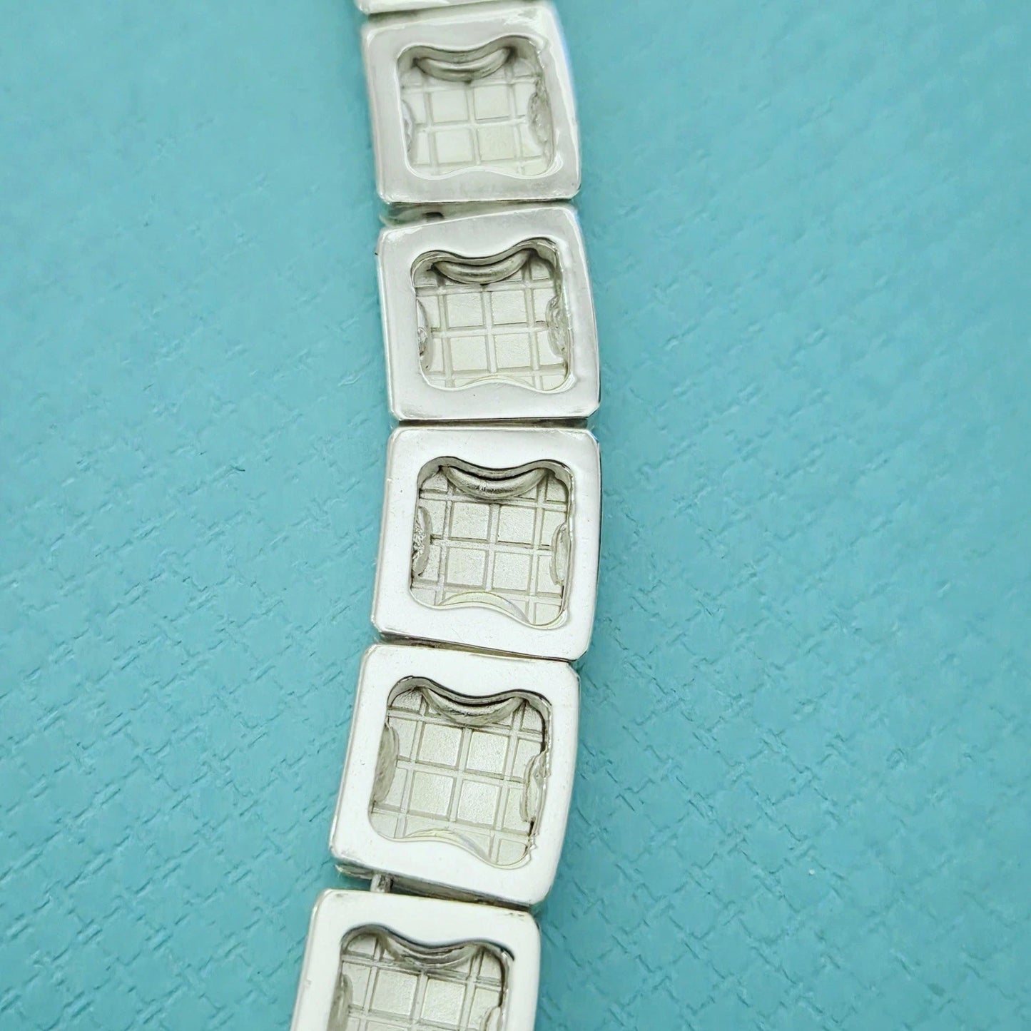 RARE Vintage 2002 Tiffany & Co. Tile Square Venetian Sterling Silver Necklace