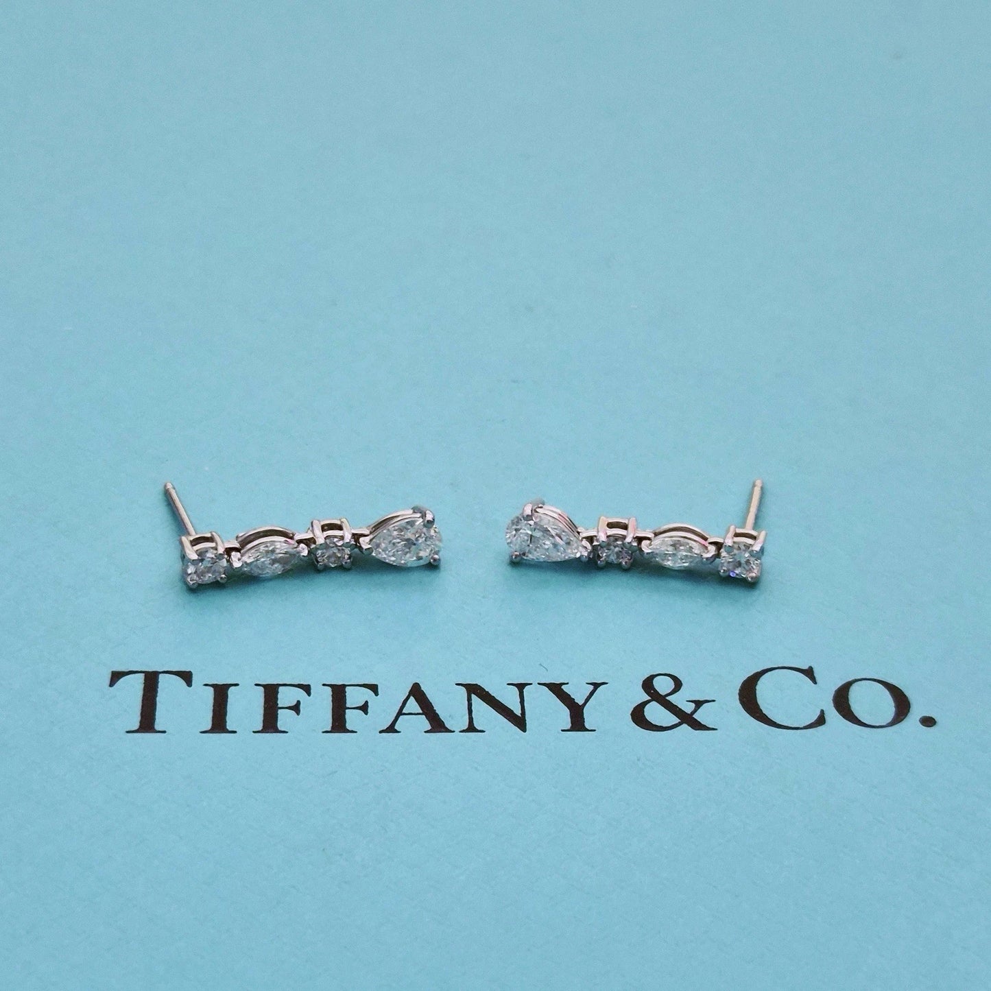 Tiffany & Co. Jazz 1.70 TCW Diamond Drop Earrings Platinum PT950
