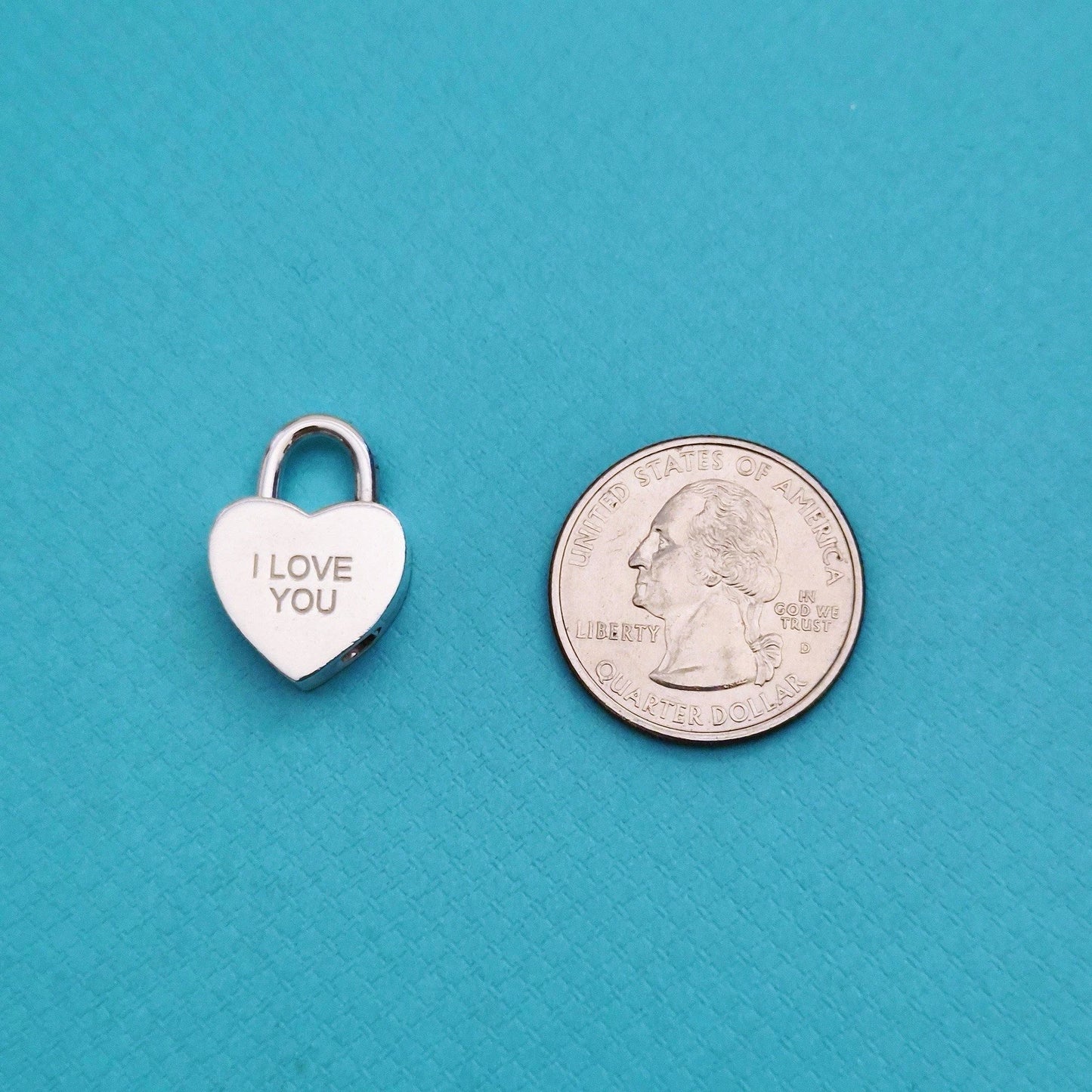 Tiffany & Co. “I Love You” Heart Lock Padlock Silver Pendant Charm