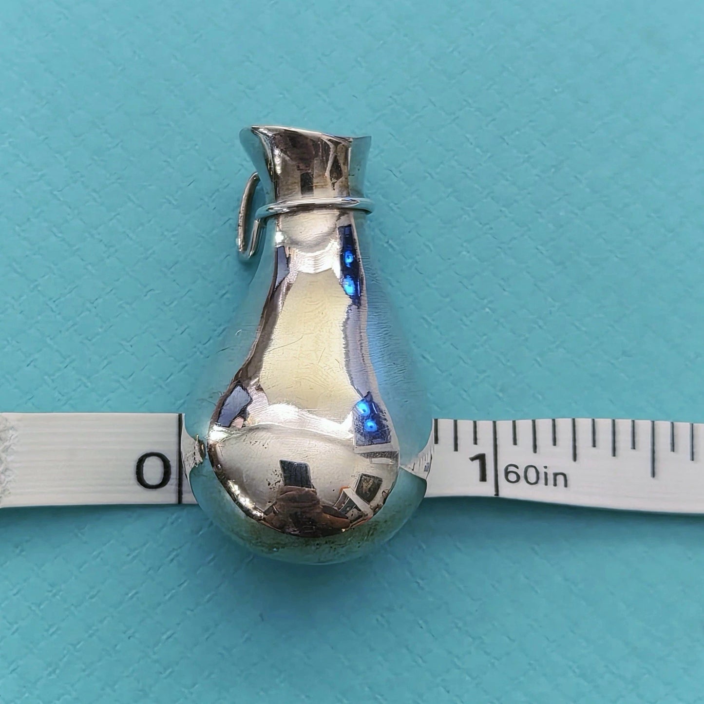 RARE Vintage 1970s Tiffany & Co. Elsa Peretti Big Bottle Jug Silver Pendant