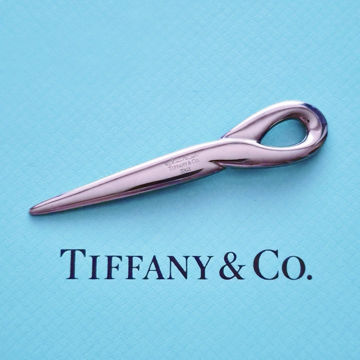 RARE Retired Tiffany & Co. Elsa Peretti Ruthenium Padova Letter Opener 3”