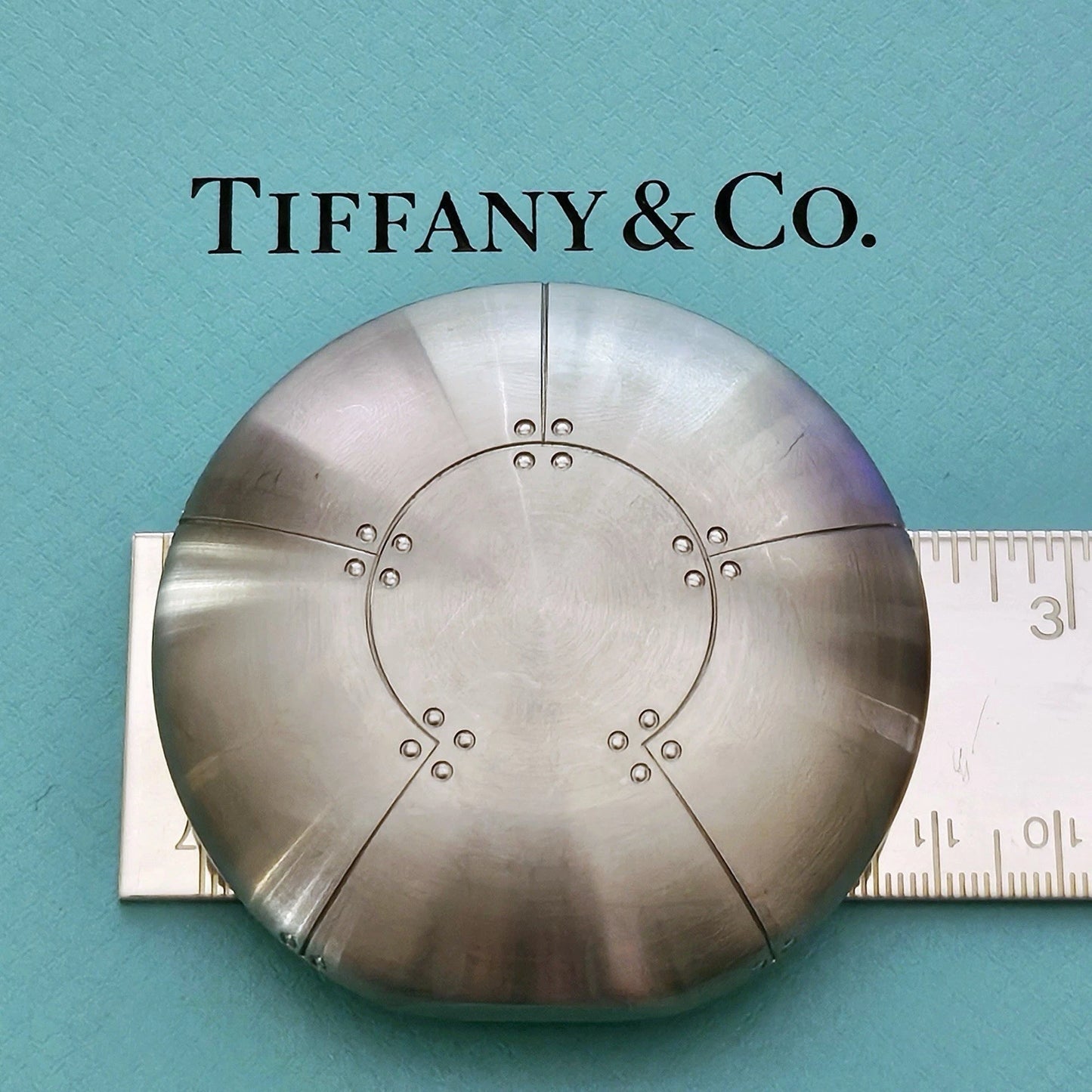 RARE Tiffany & Co. Streamerica Perisphere Trinket/ Pill Box, Paperweight 145g