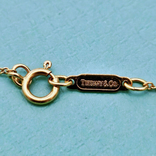 RARE Vintage Tiffany & Co. 18k Yellow Gold Rock Crystal Cross Heart Necklace