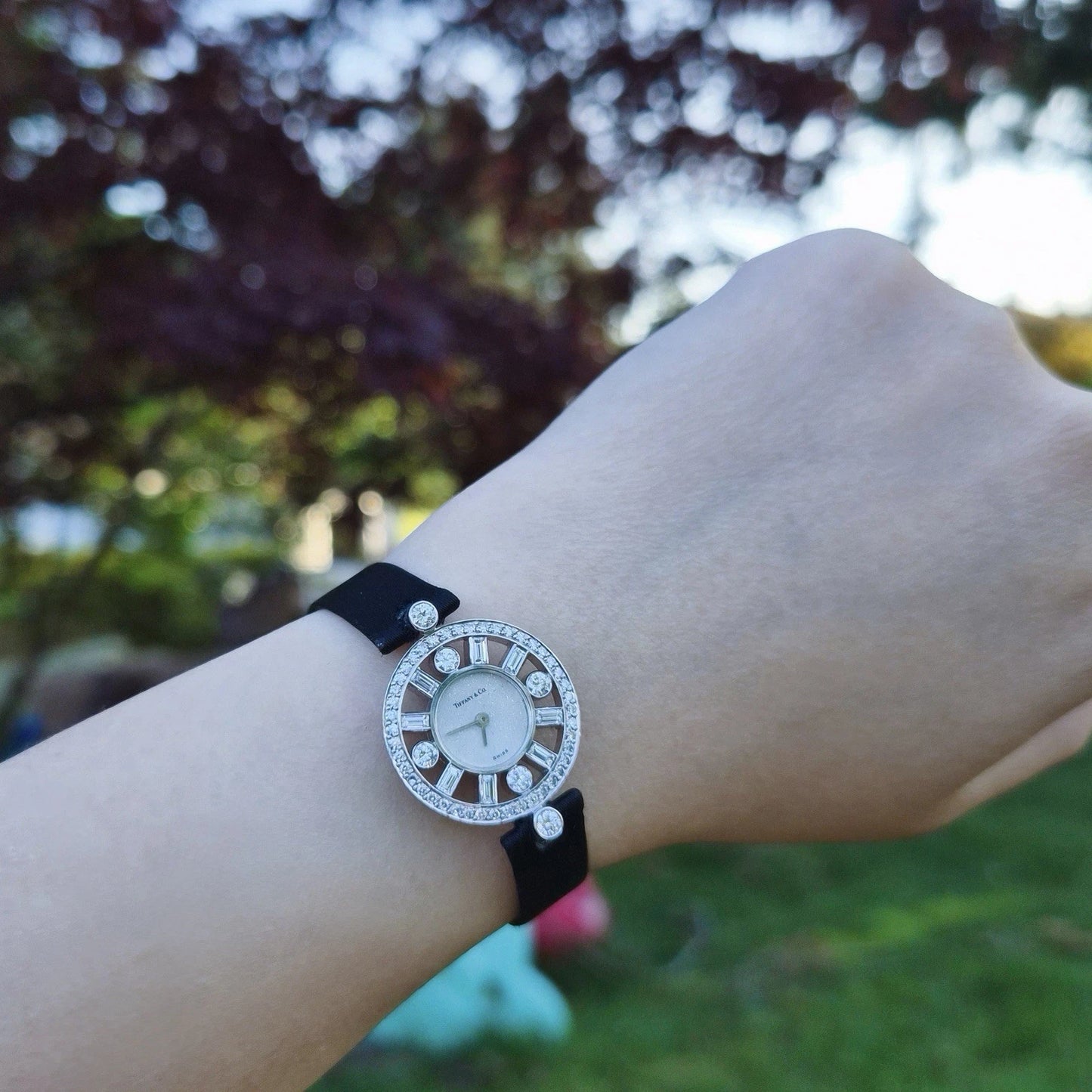 RARE Vintage 1984 Paloma Picasso 18k White Gold Diamond Cocktail Wrist Watch