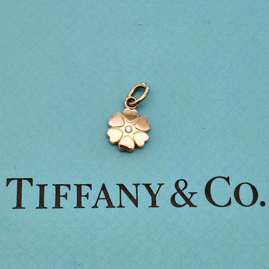 Vintage Tiffany & Co. Paloma Picasso 18k Diamond Crown Of Hearts Pendant Charm