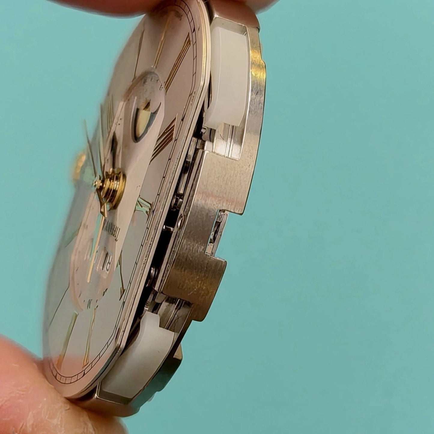 Tiffany & Co. Mark Coupe Automatic Day Date Moonphase 18k Stainless Steel Dial Movement