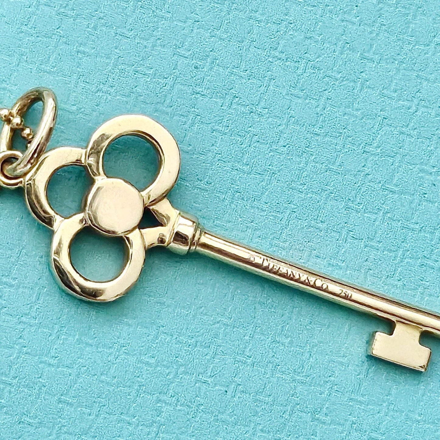 $4,800 Tiffany & Co. 18k Rose Gold Diamond Crown Key Pendant Necklace