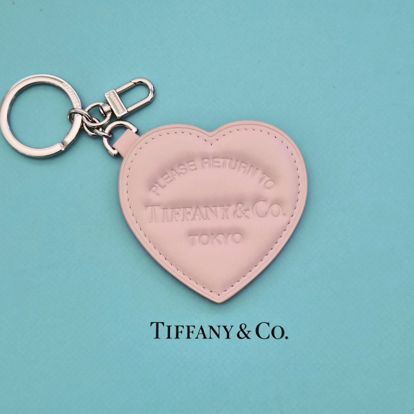 Tiffany & Co. Padded Bag Charm in Tiffany Baby Pink Italy Leather