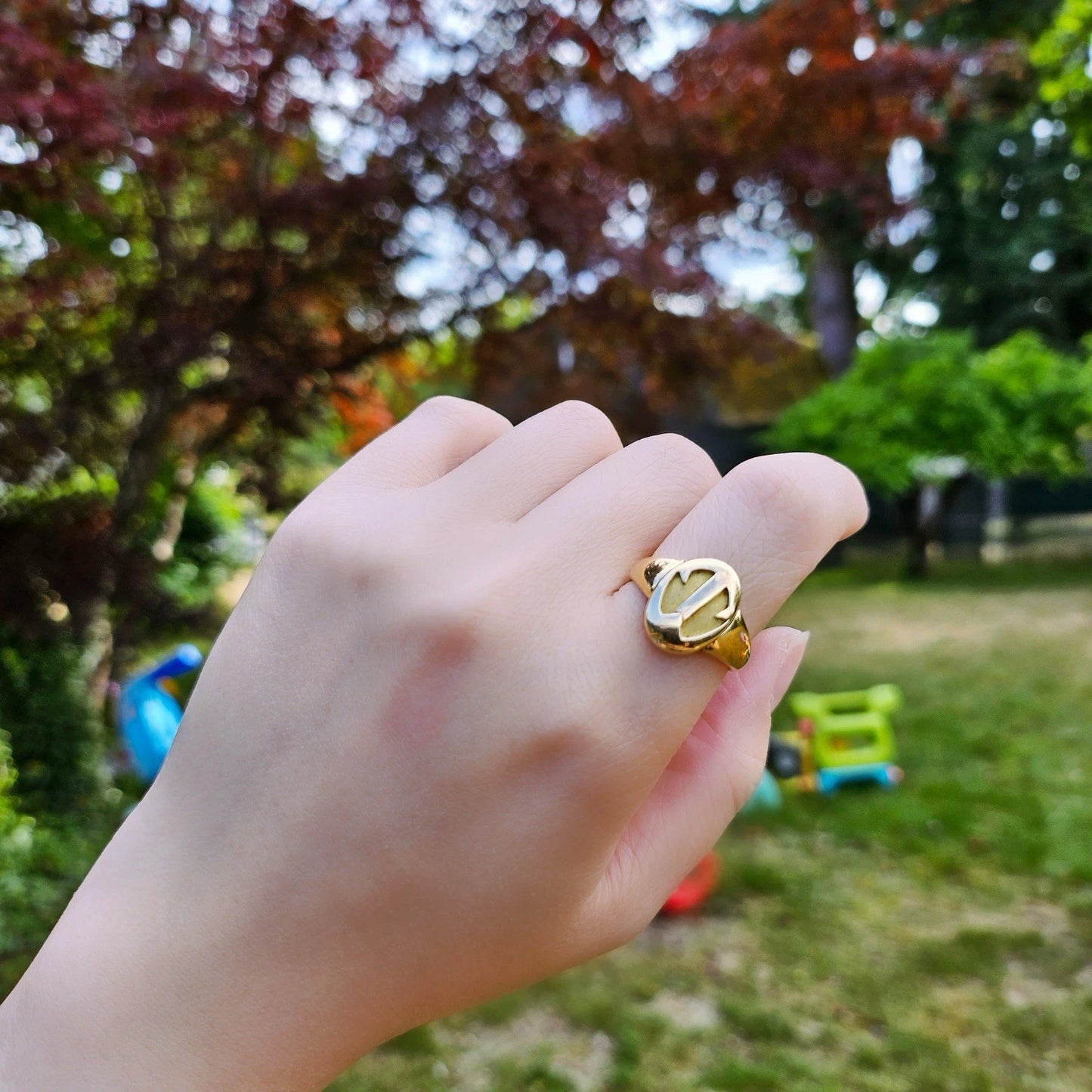 ULTRA RARE Vintage Tiffany & Co 18k Gold Flip Signet Ring OOAK Reversible Design