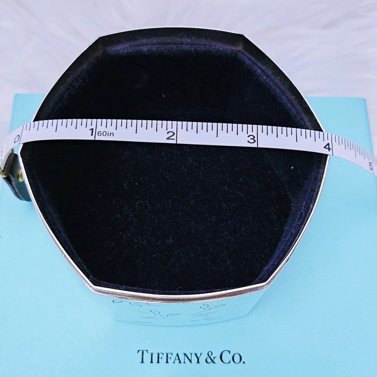 RARE Vintage Tiffany & Co. Makers Japanese Bamboo Trinket Box Sterling Silver