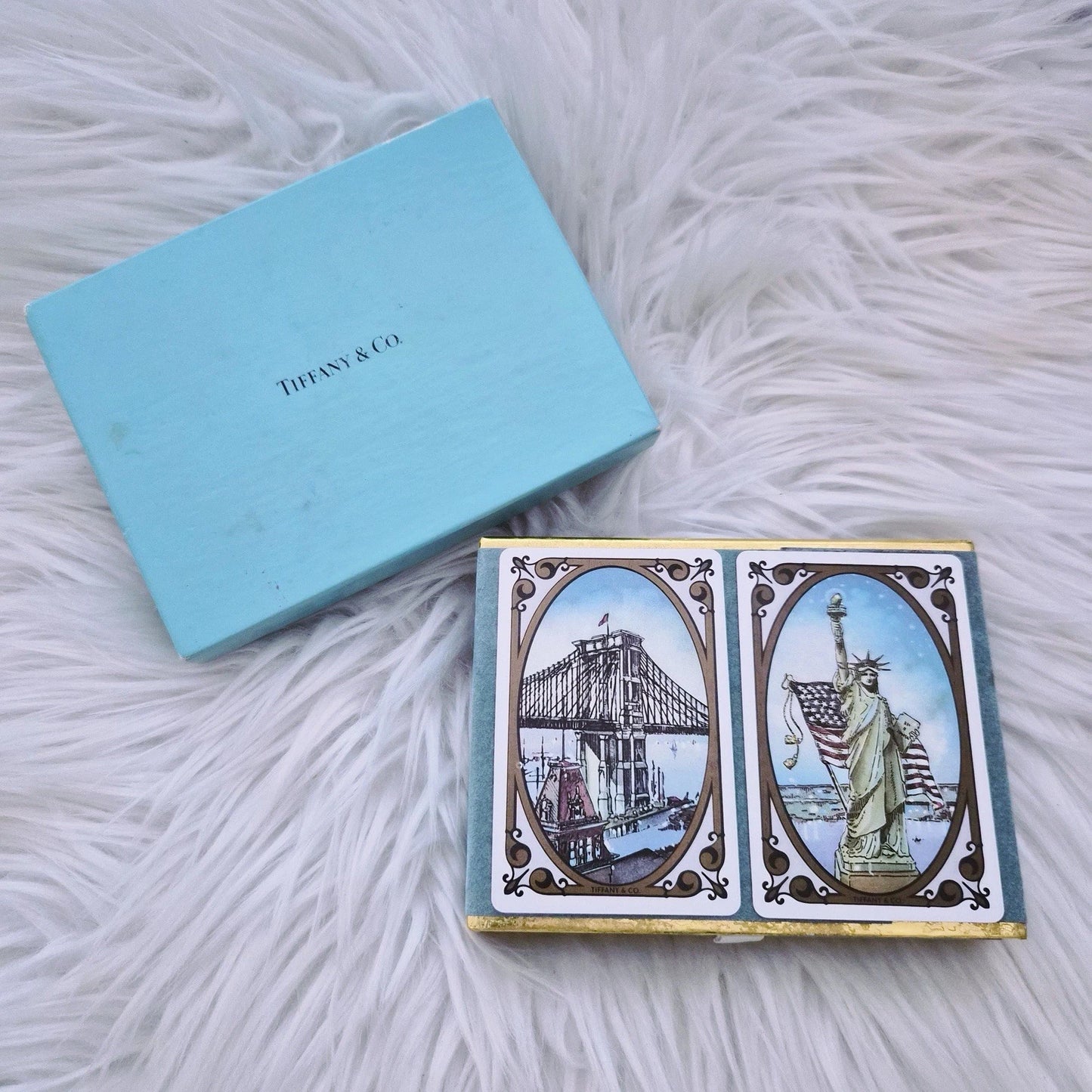 Vintage Sealed Tiffany & Co. Playing Cards - New York Statue of Liberty & Brooklyn Bridge