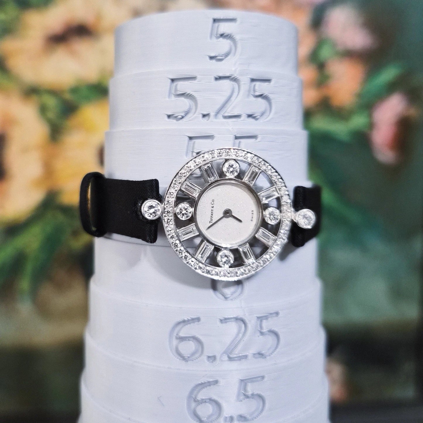 RARE Vintage 1984 Paloma Picasso 18k White Gold Diamond Cocktail Wrist Watch