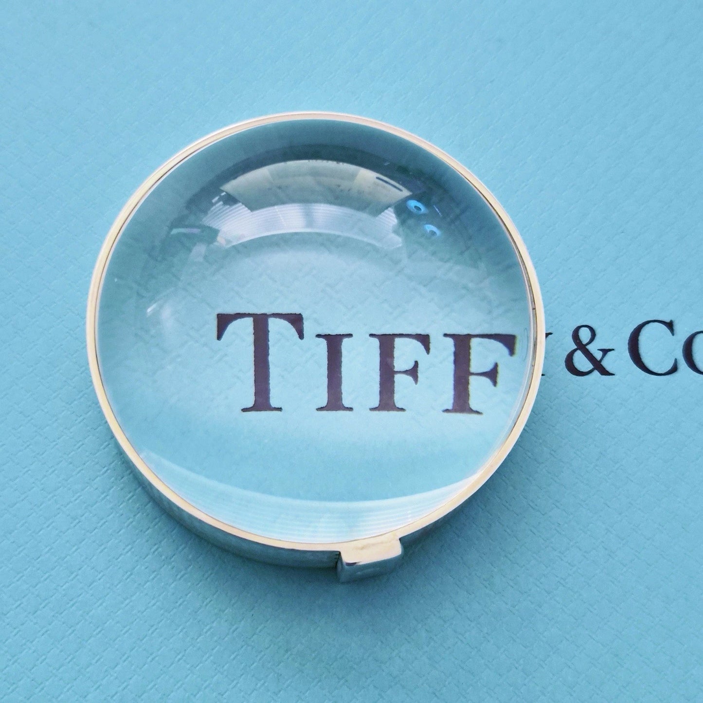 RARE Tiffany & Co. Everyday Objects Enamel Silver Magnifying Domed Paperweights