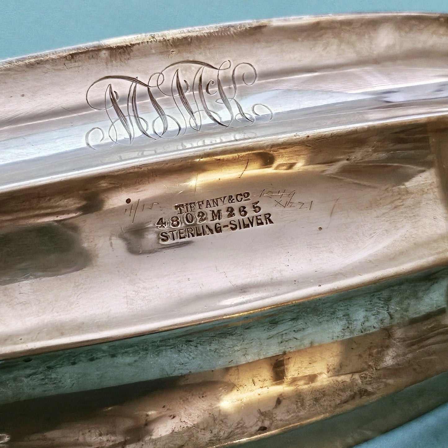 EXTREMELY RARE Vintage 1900s Tiffany & Co. Art Nouveau Sterling Silver Bowl Tray