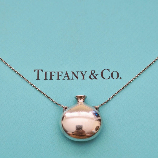 RARE Vintage Tiffany & Co. Elsa Peretti Open Bottle Sterling Silver Necklace