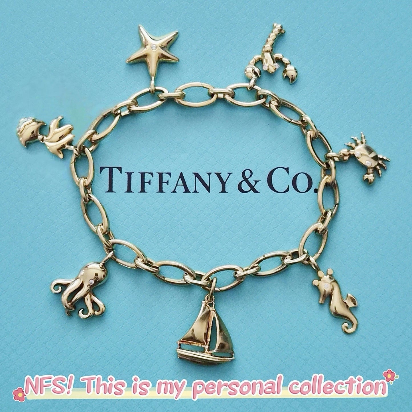 Tiffany & Co. 18k Yellow Gold Diamond Octopus Charm Pendant