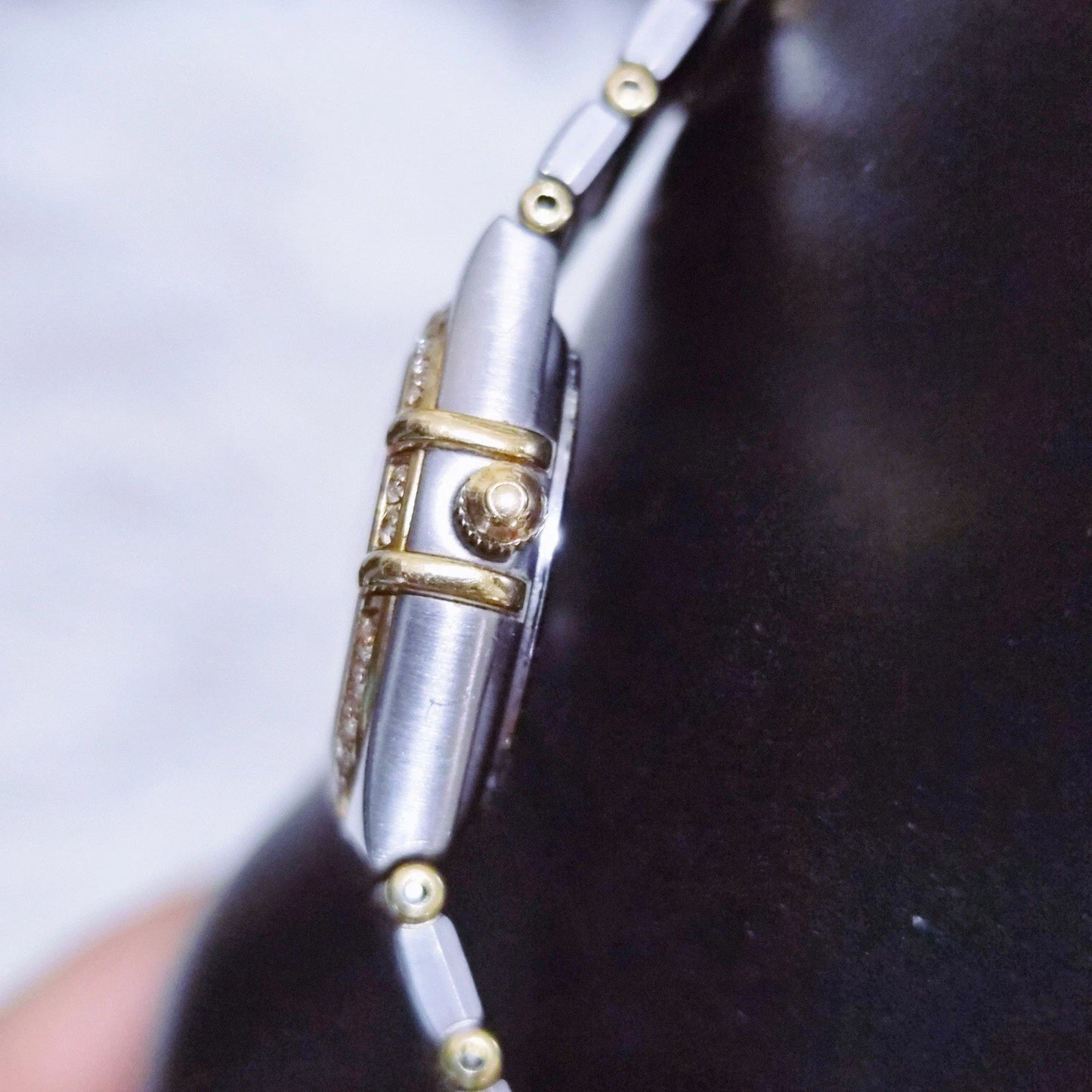 RARE Vintage Omega Constellation 2 Tone 18k SS Diamond Bezel Quartz Watch