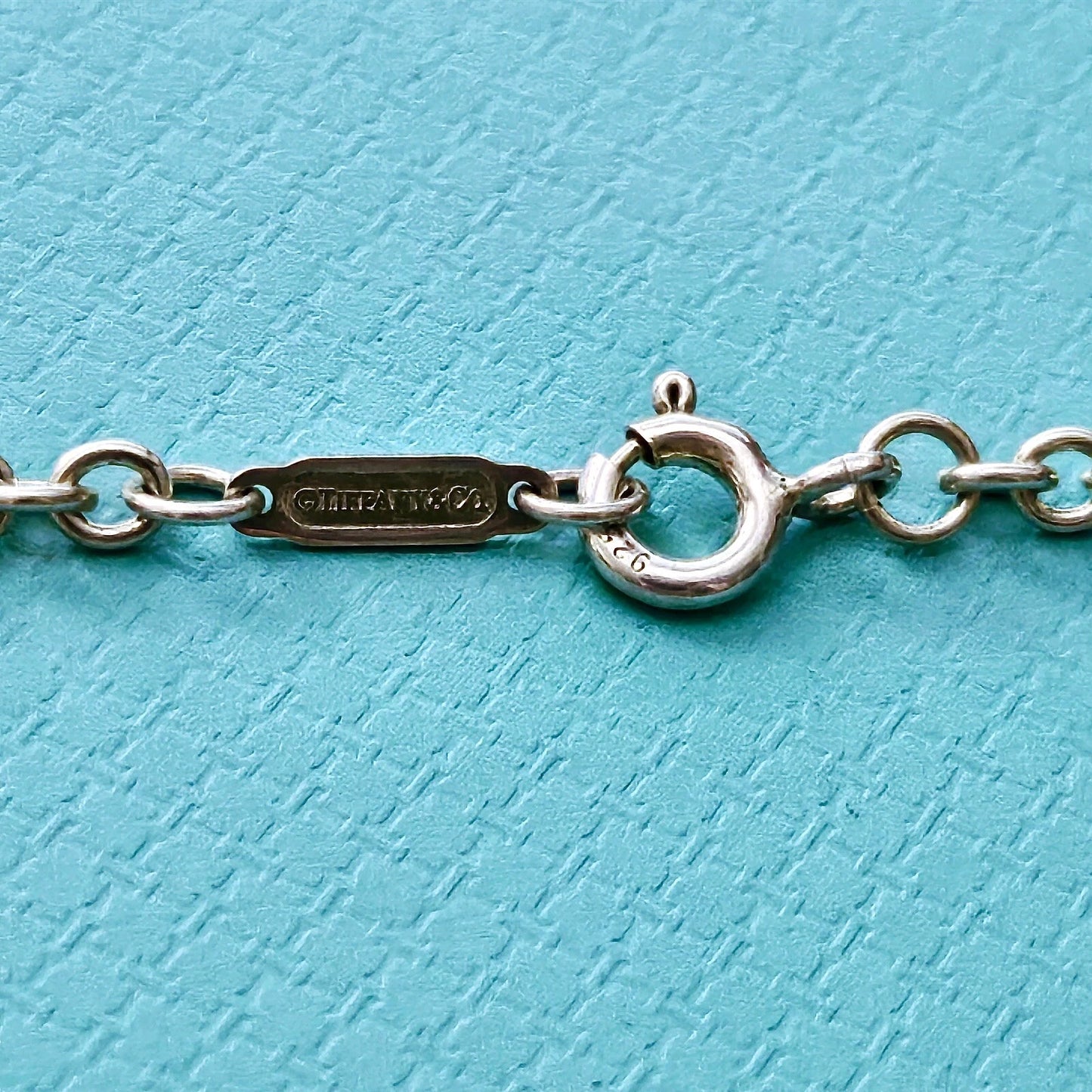 RARE Vintage Tiffany & Co. New York City NYC T.Co Rectangle Tag Charm Necklace