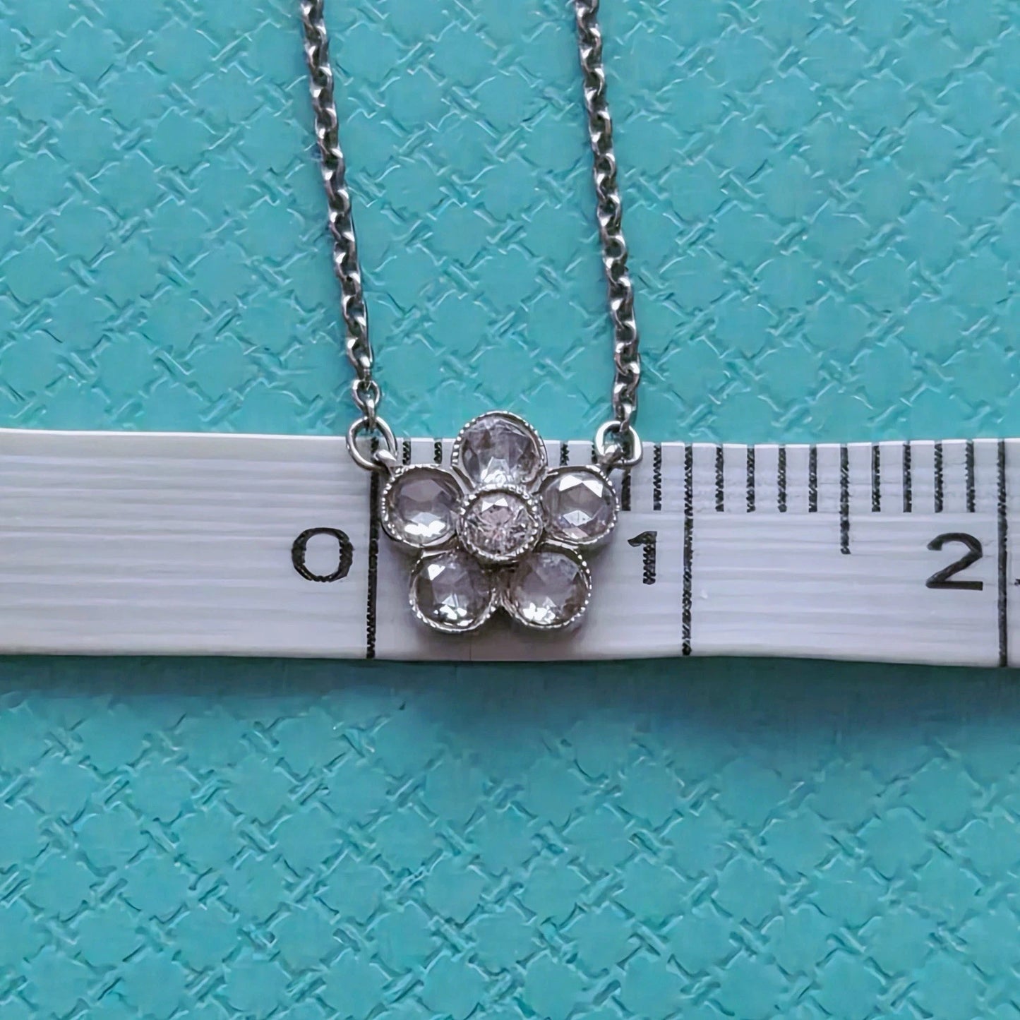 Tiffany & Co. Enchant Mini Diamond Flower Garden Platinum Pendant Necklace