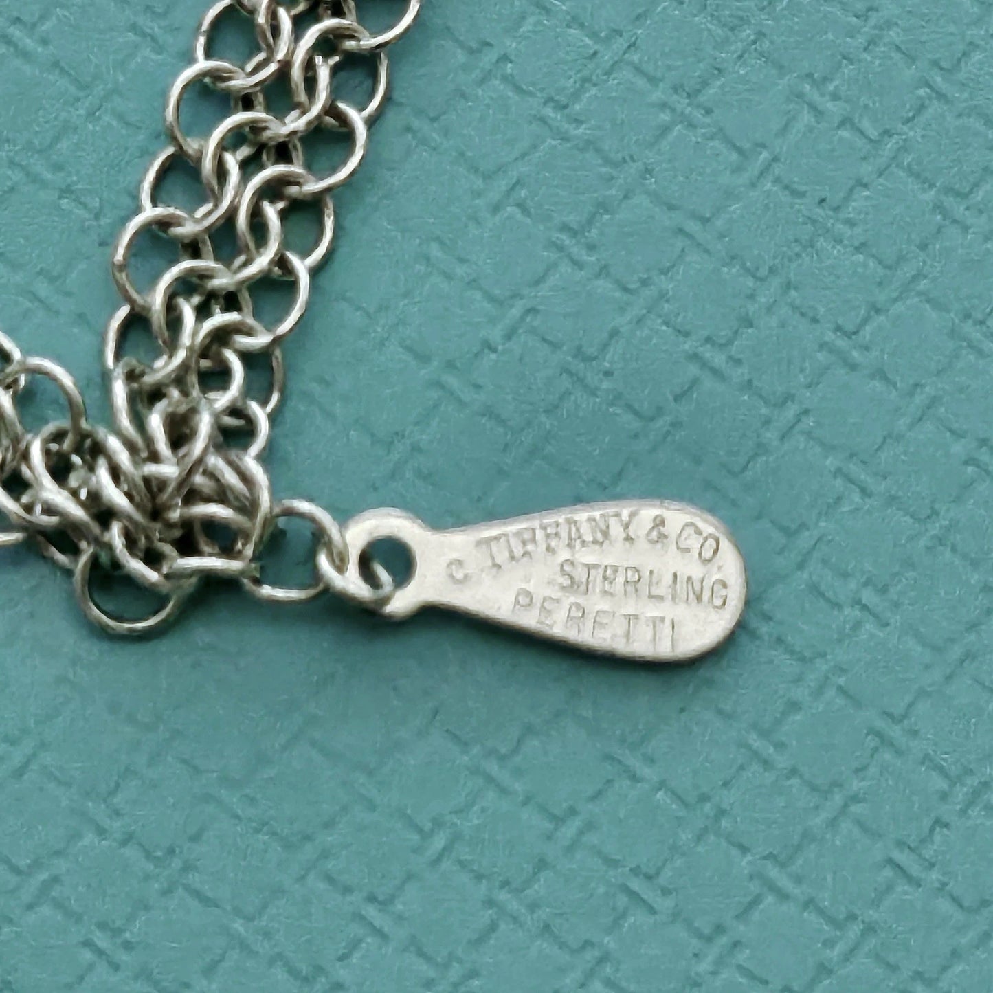 RARE Vintage Tiffany & Co. Elsa Peretti Mesh Sterling Silver Chain Necklace 31”
