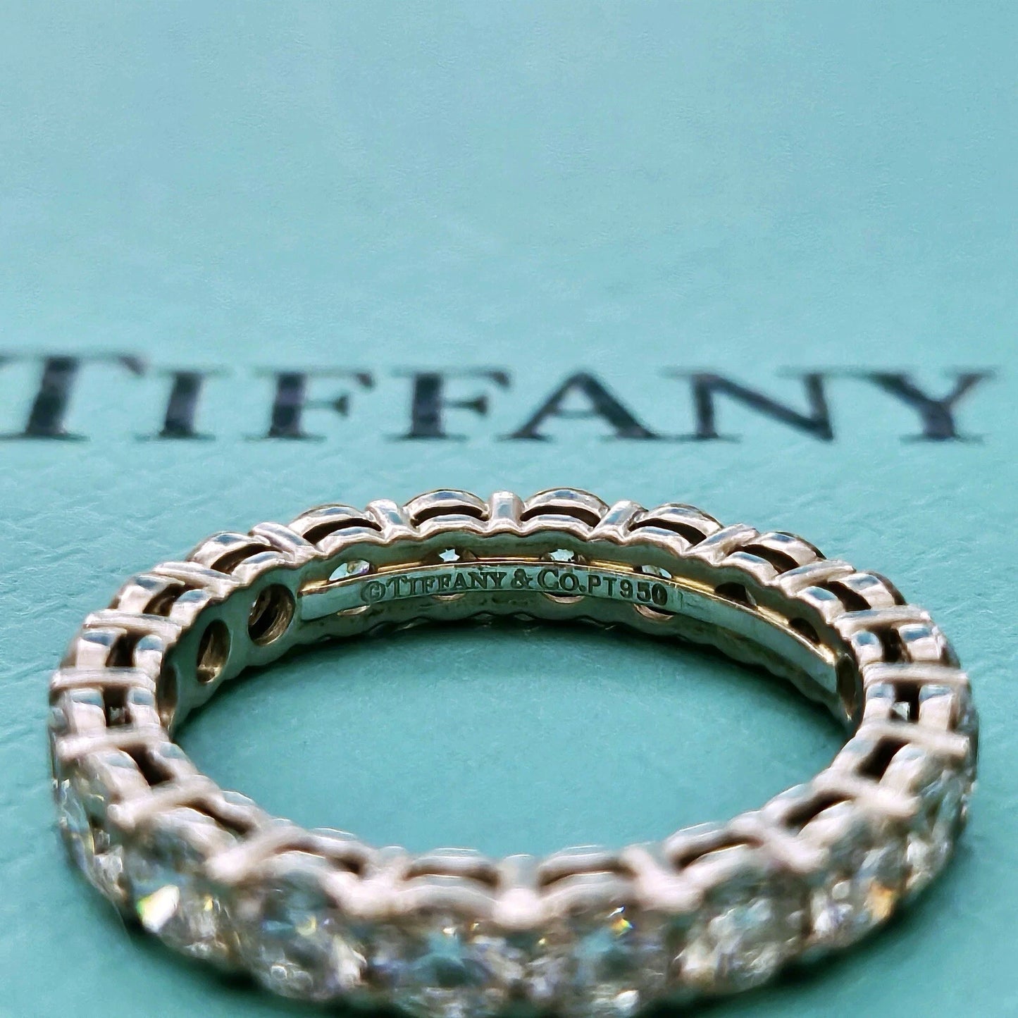 $12,700 Tiffany & Co. Eternity Embrace Forever Platinum 1.64ct Diamond Band 3mm