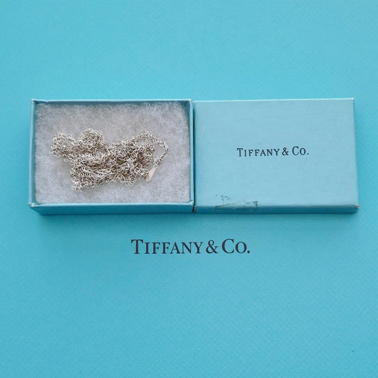 RARE Vintage Tiffany & Co. Elsa Peretti Mesh Sterling Silver Chain Necklace 31”