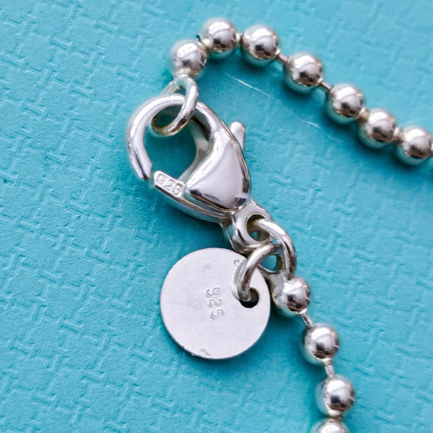 Vintage Tiffany & Co. Large Heart Padlock & Key 18k Silver Pendant Necklace 34”