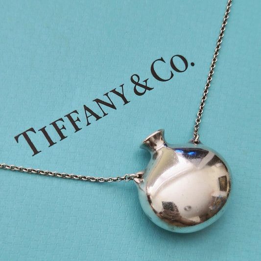 RARE Vintage Tiffany & Co. Elsa Peretti Open Bottle Sterling Silver Necklace