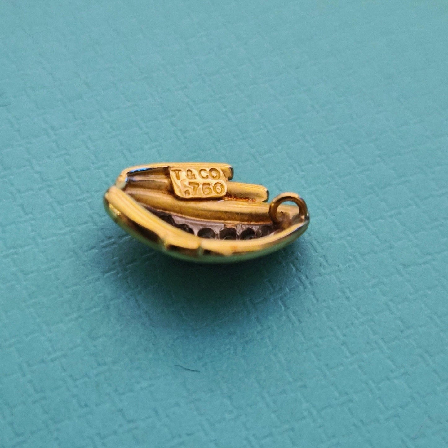 Vintage Tiffany & Co. 18k Yellow Gold Sculptural Pavé Diamond Pendant