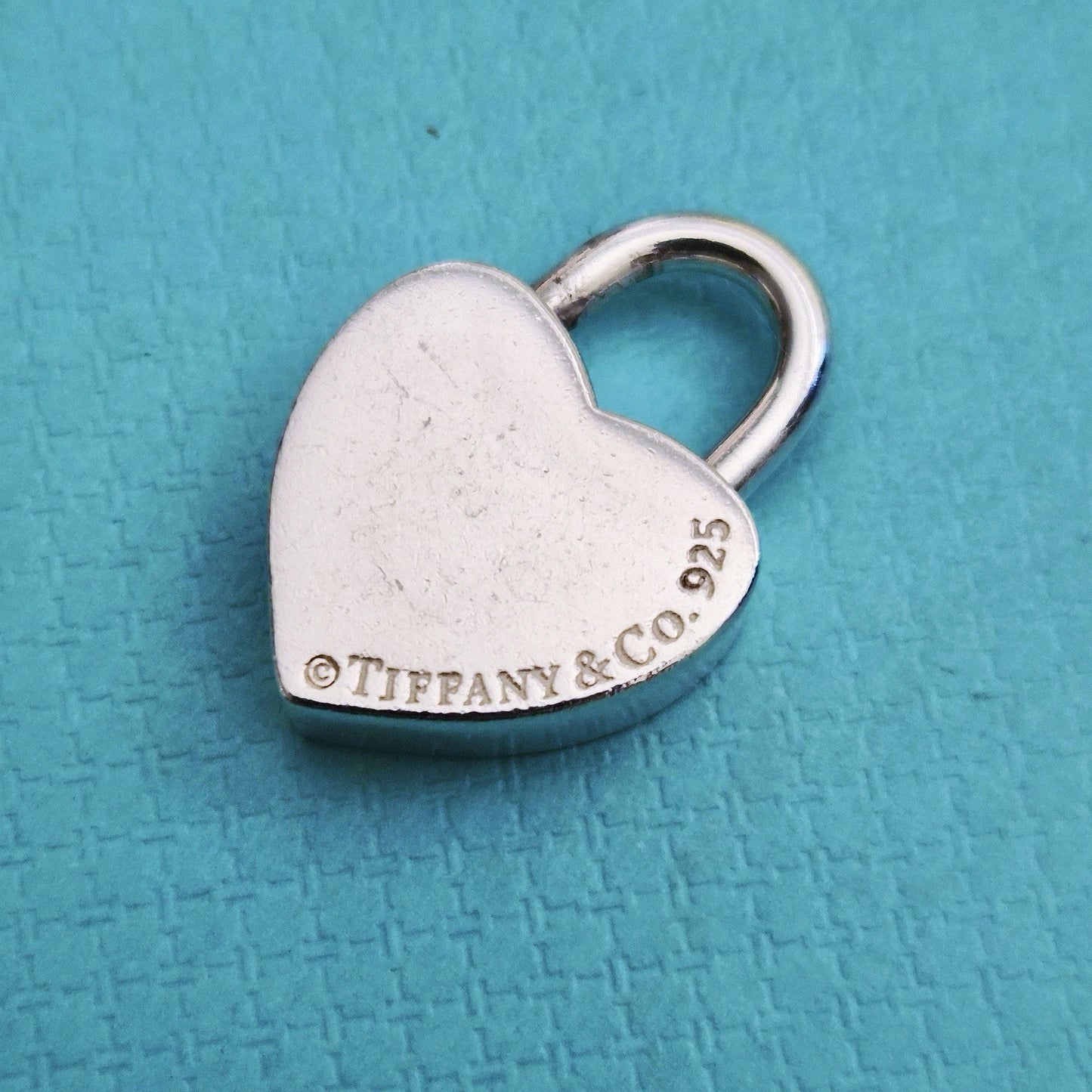 Tiffany & Co. “I Love You” Heart Lock Padlock Silver Pendant Charm