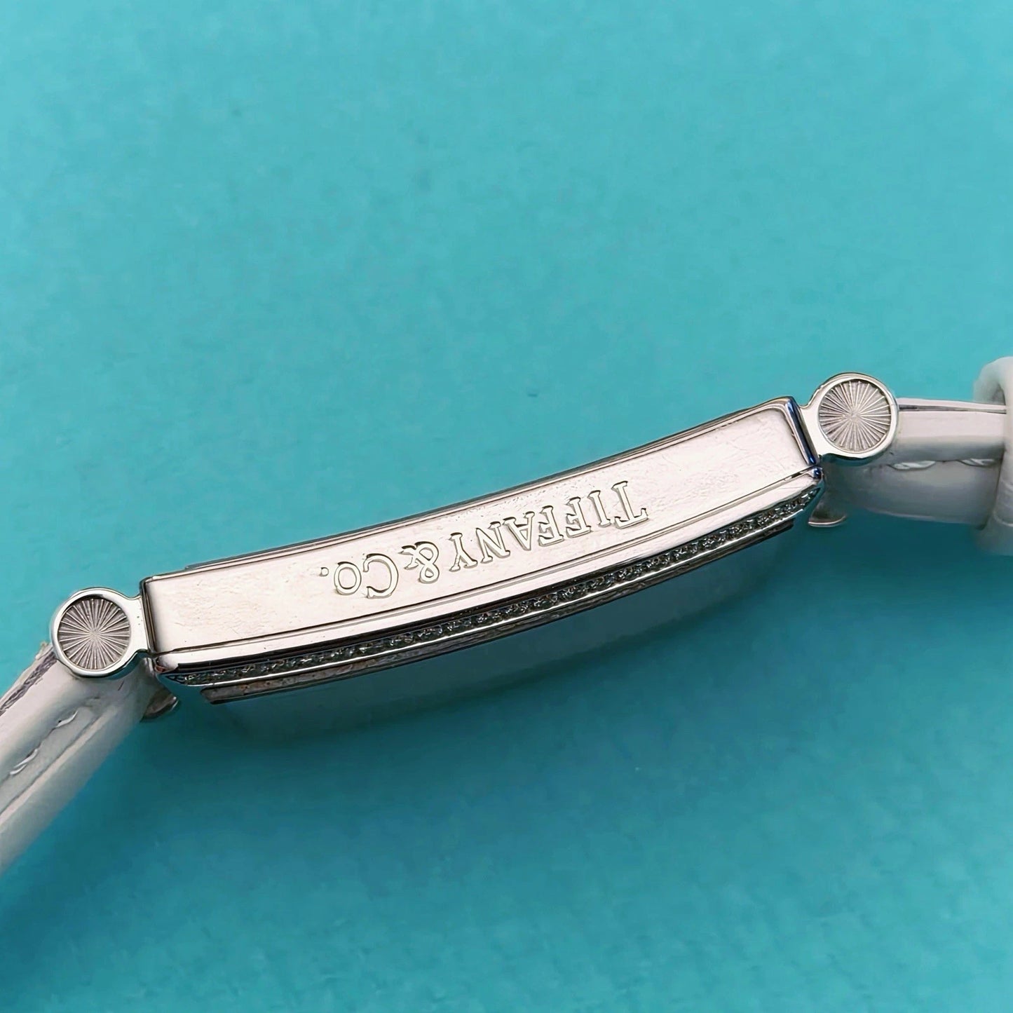 RARE Tiffany & Co. Gallery Diamond Dial Rectangle Tank Wrist Watch T3968