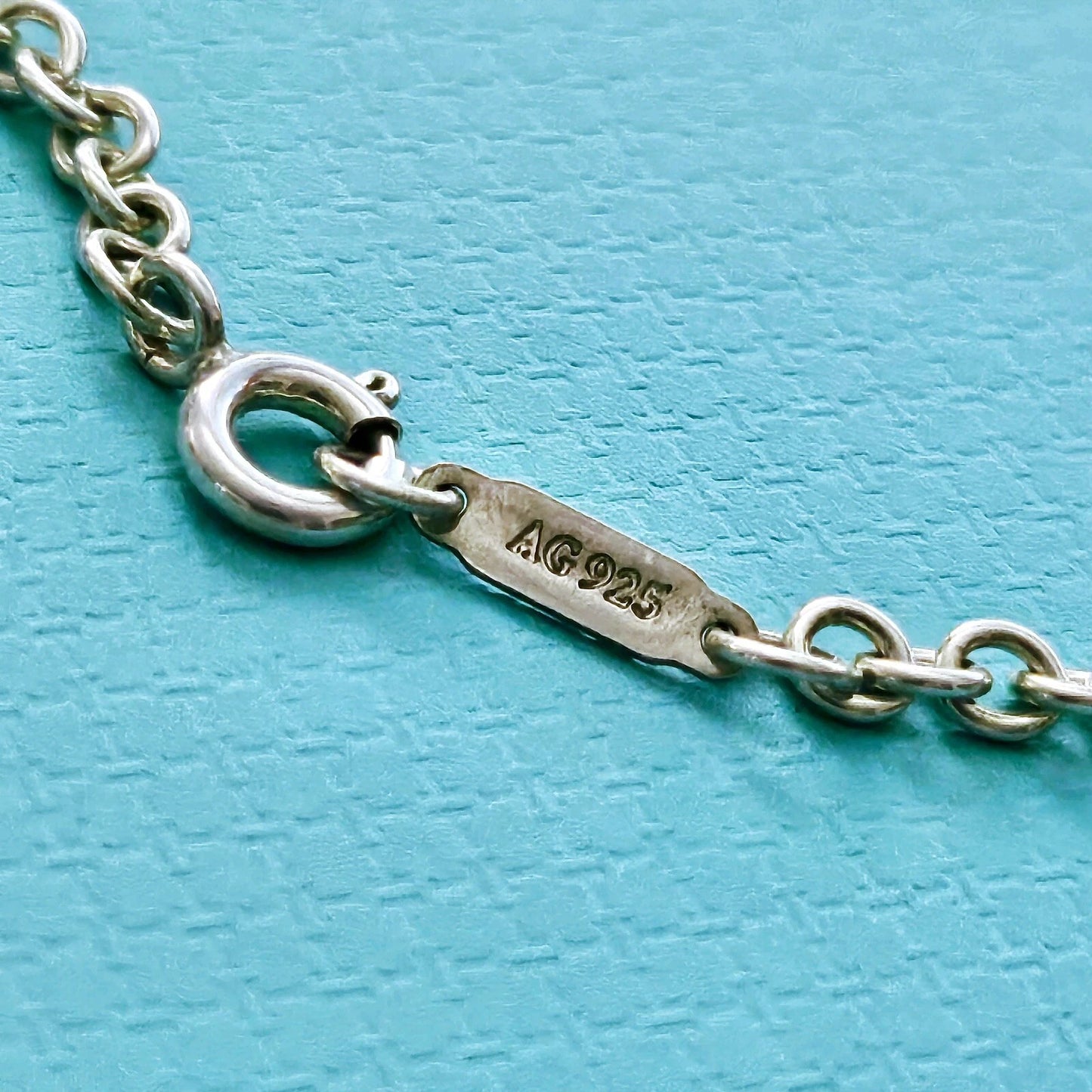 RARE Vintage Tiffany & Co. New York City NYC T.Co Rectangle Tag Charm Necklace