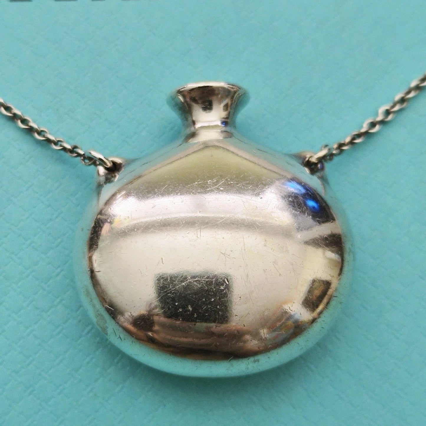 RARE Vintage Tiffany & Co. Elsa Peretti Open Bottle Sterling Silver Necklace