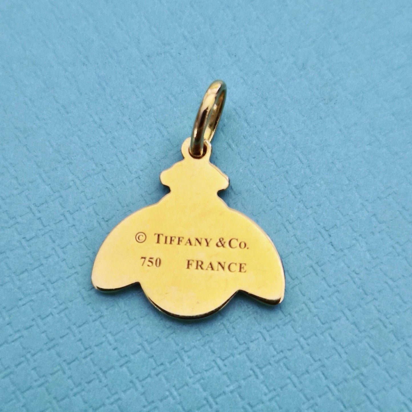 RARE Tiffany & Co. Bumble Bee Enamel 18k Yellow Gold Charm Pendant